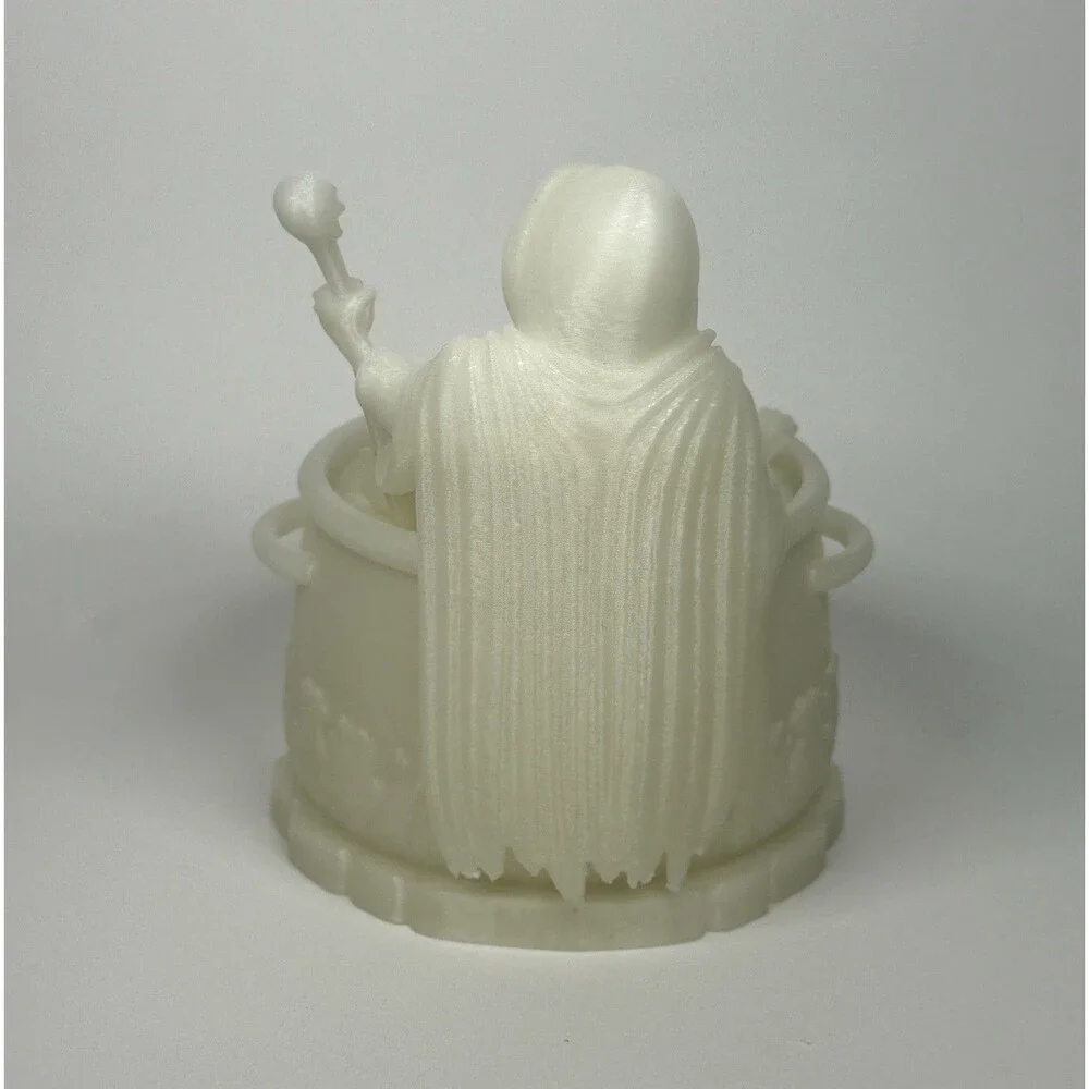 Grim Reaper Cauldron Boiling Skulls Glow In The Dark Toy Sculpture